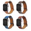 Pasek skórzany Strap Leather do Apple Watch 38 / 40 / 41 mm opaska bransoleta - ciemnobrązowy